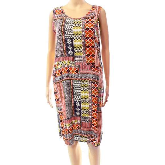 Boho Dropwaist Shift Dress with Pockets - Picture 2 of 16